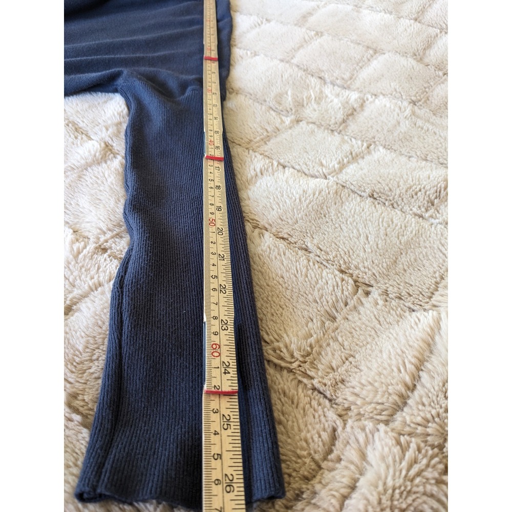 Tea N Rose Navy Blue Oversized Crewneck Sweater Exposed Seam Lightweight Large - Picture 7 of 8